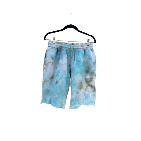 Tie Dye Nike Drawstring Short's | Men’s Shorts | Scrunch Tie - Ice Dye - Picture 1 of 2